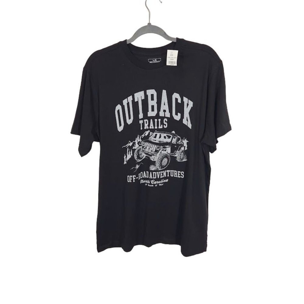 Outback Trails Off Road Adventures Short Sleeve Graphic Tee in Black‎ Large